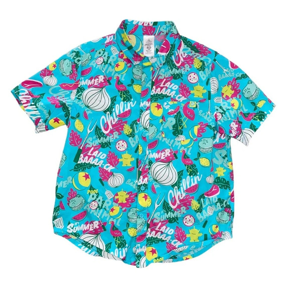 Disney Parks Pixar Toy Story Summer Hawaiian Shirt Button Up Mens Size Medium - Picture 12 of 12
